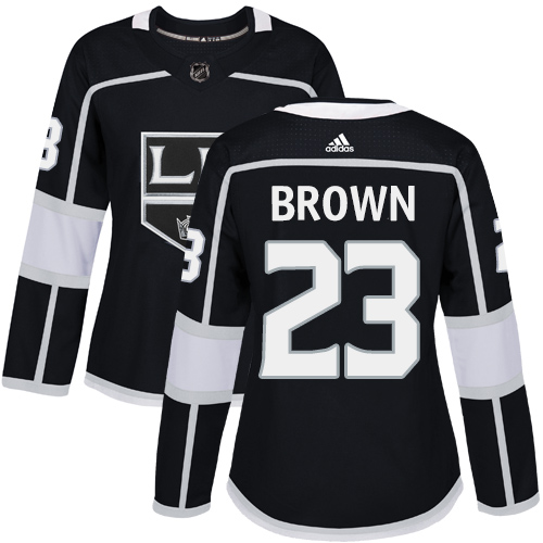 Adidas Los Angeles Kings #23 Dustin Brown Black Home Authentic Women Stitched NHL Jersey->women nhl jersey->Women Jersey